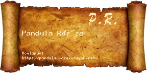 Pandula Róza névjegykártya